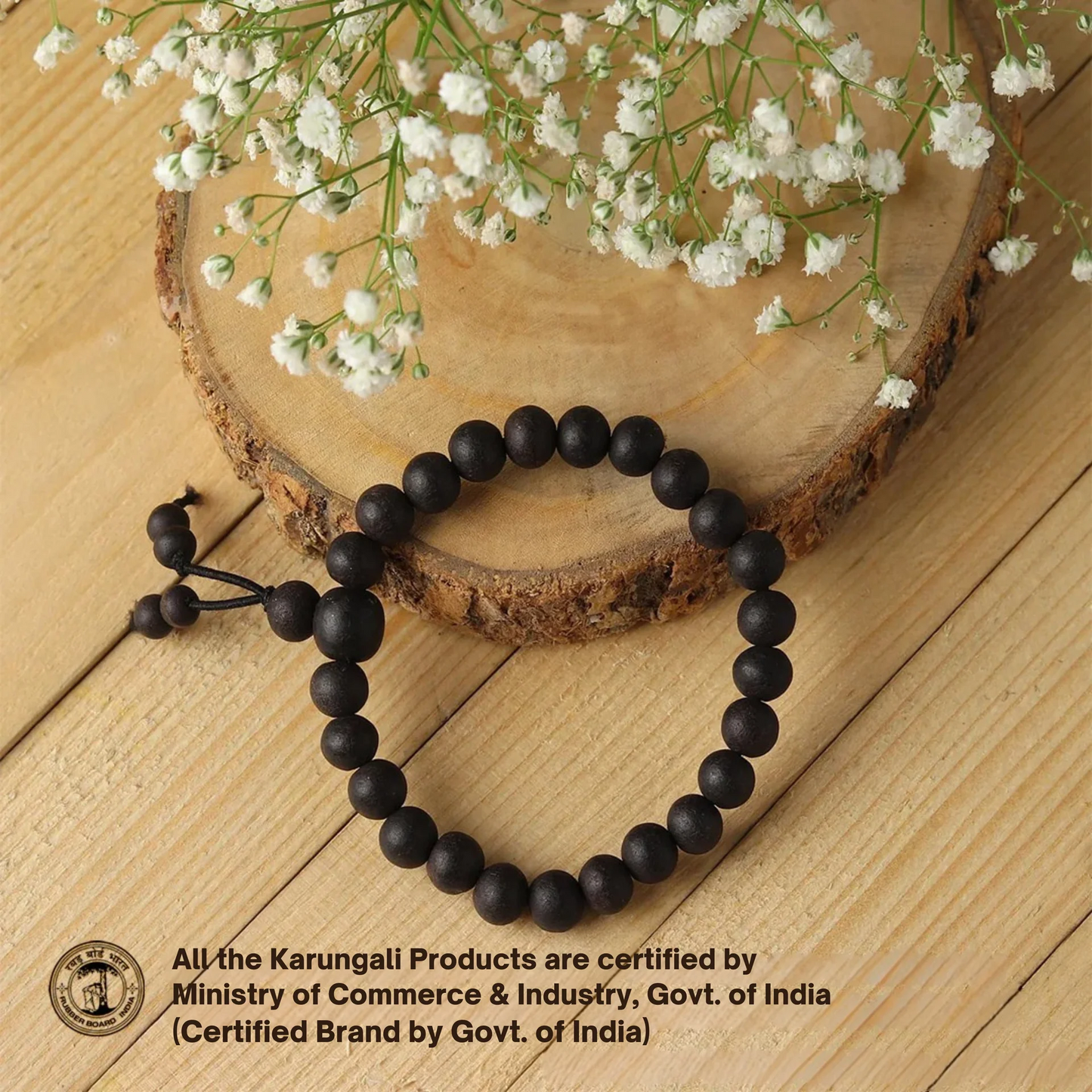 Original Karungali Mala 10mm, 8mm & 6mm with Govt. Certification