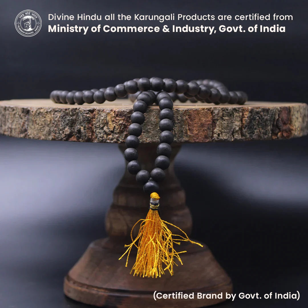 Original Karungali Mala 10mm, 8mm & 6mm with Govt. Certification